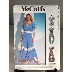 McCalls M8313 Sewing Pattern Dress & Jumpsuit Size XS-Medium Uncut